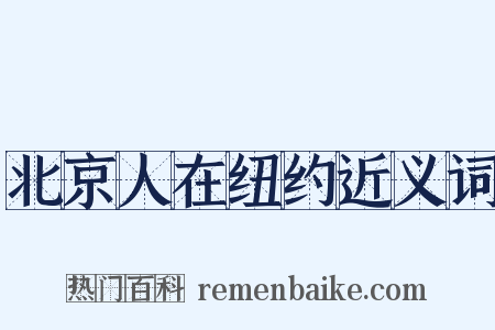 北京人在纽约近义词是什么意思的图片